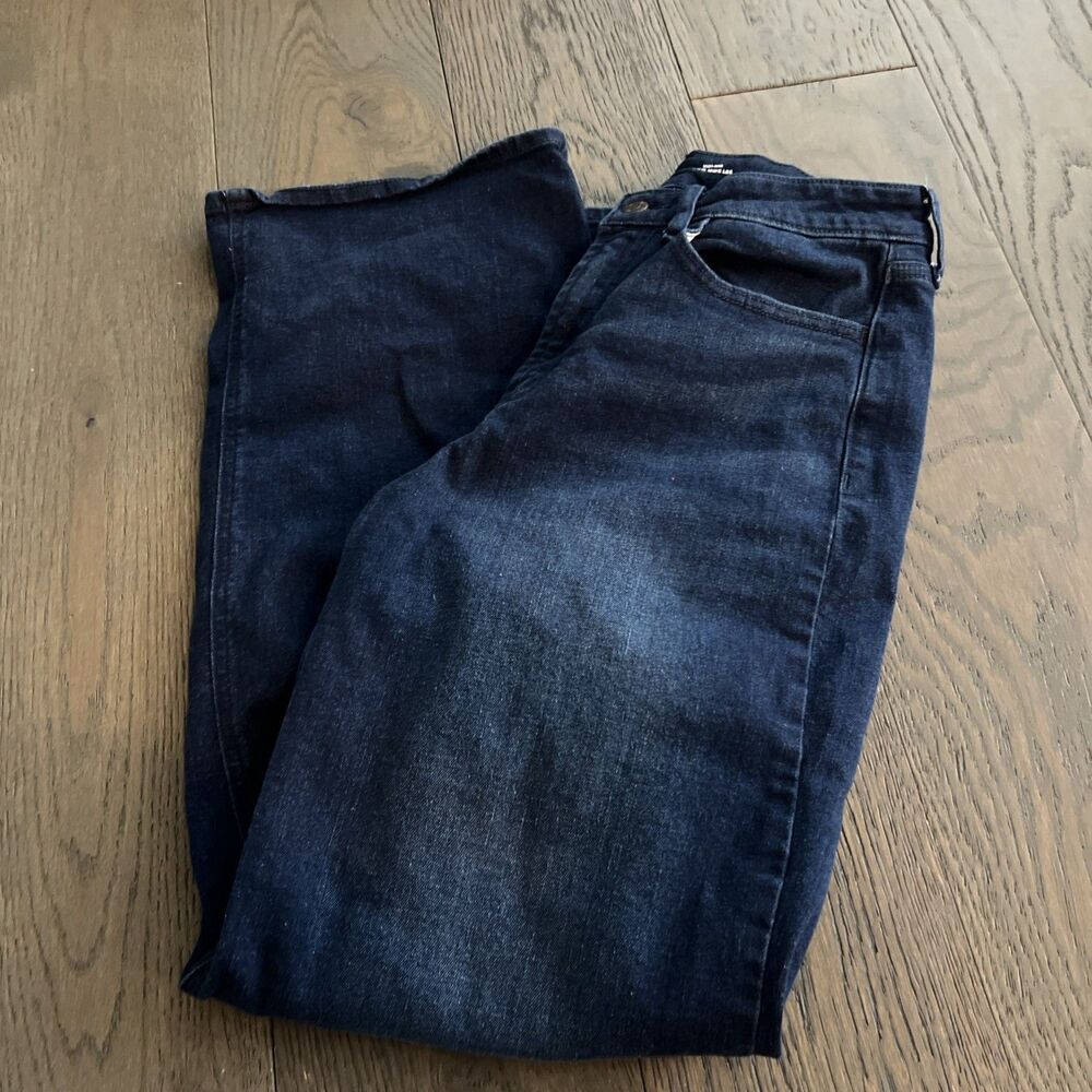 Old Navy Womens High Waisted Wow Wide Leg Denim Jeans Darkwash Denim 8 - Picture 5 of 5